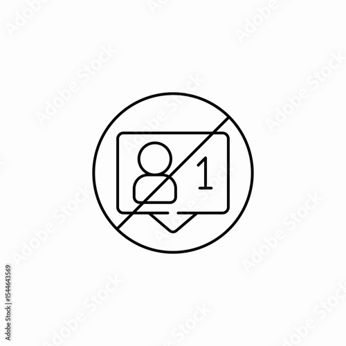 new user prohibited icon sign vector