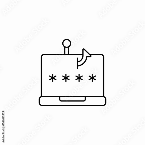 password entry icon sign vector