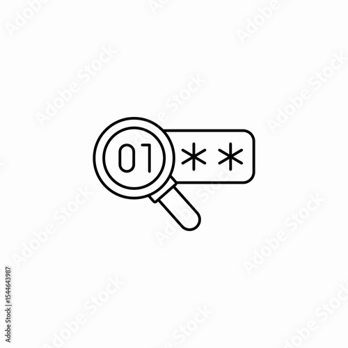 password inspectioin icon sign vector