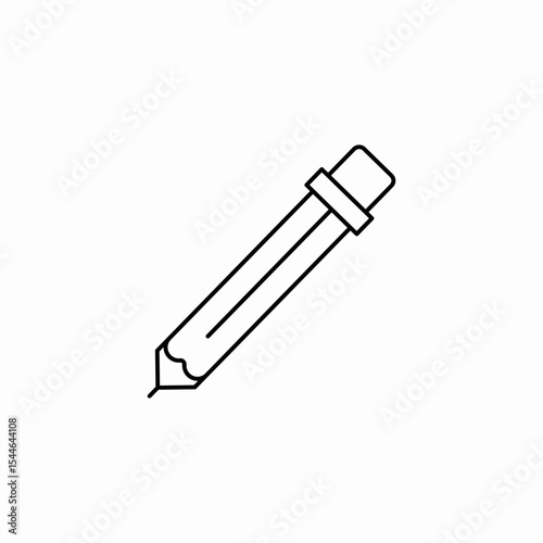 pencil rubber icon sign vector