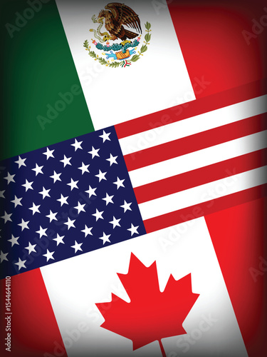 National Design Featuring the USA, Canada and Mexico Identity