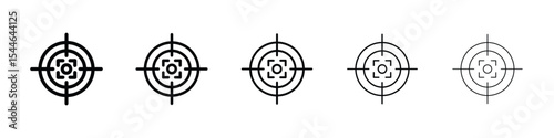 Gun target icon filled flat sign concept for web design.