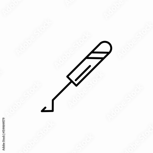 periodontal scaler icon sign vector