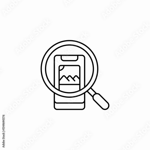 phote inspection icon sign vector