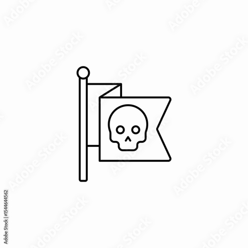 pirate flag icon sign vector