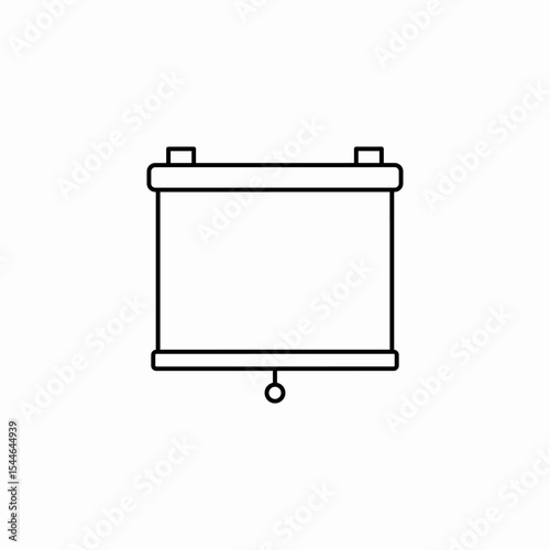 pull down screen icon sign vector