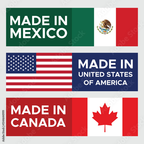 National Design Featuring the USA, Canada and Mexico Identity