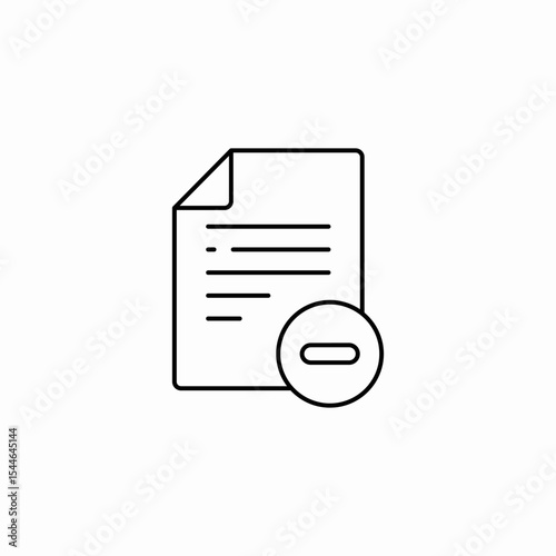 remove page icon sign vector