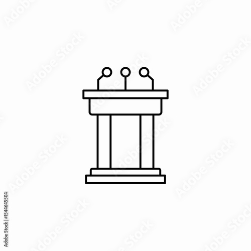 speaker podium icon sign vector