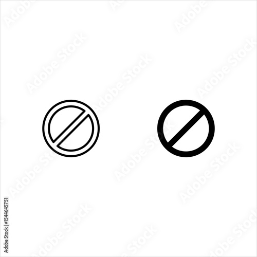 No Sign Icon set. Crossed Circle Vector Design. no parking symbol, no entry symbol footage 4k motion graphics, isolated on transparent background, Editable vectors. Mark prohibited. Icon symbol ban.