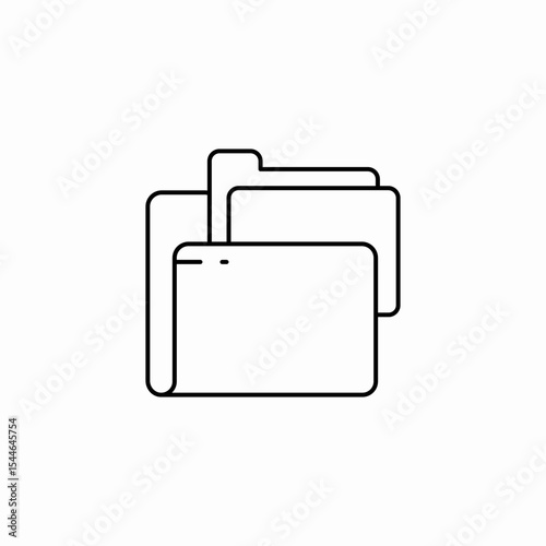subfolder folders icon sign vector