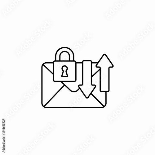 transfer locked icon sign vector