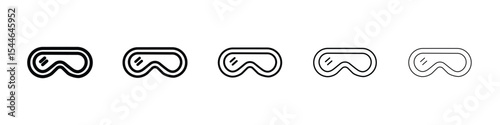 Goggles icon filled flat sign concept for web design.