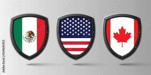 National Design Featuring the USA, Canada and Mexico Identity