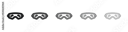 Goggles icon filled flat sign concept for web design.