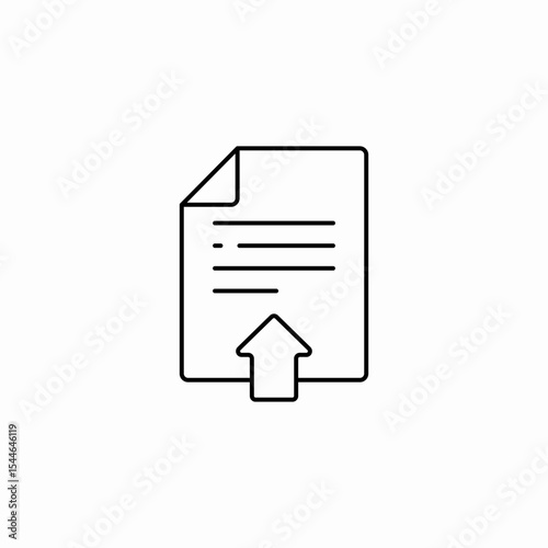 upload document icon sign vector