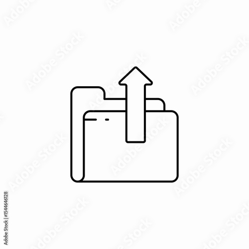 upload from folder icon sign vector
