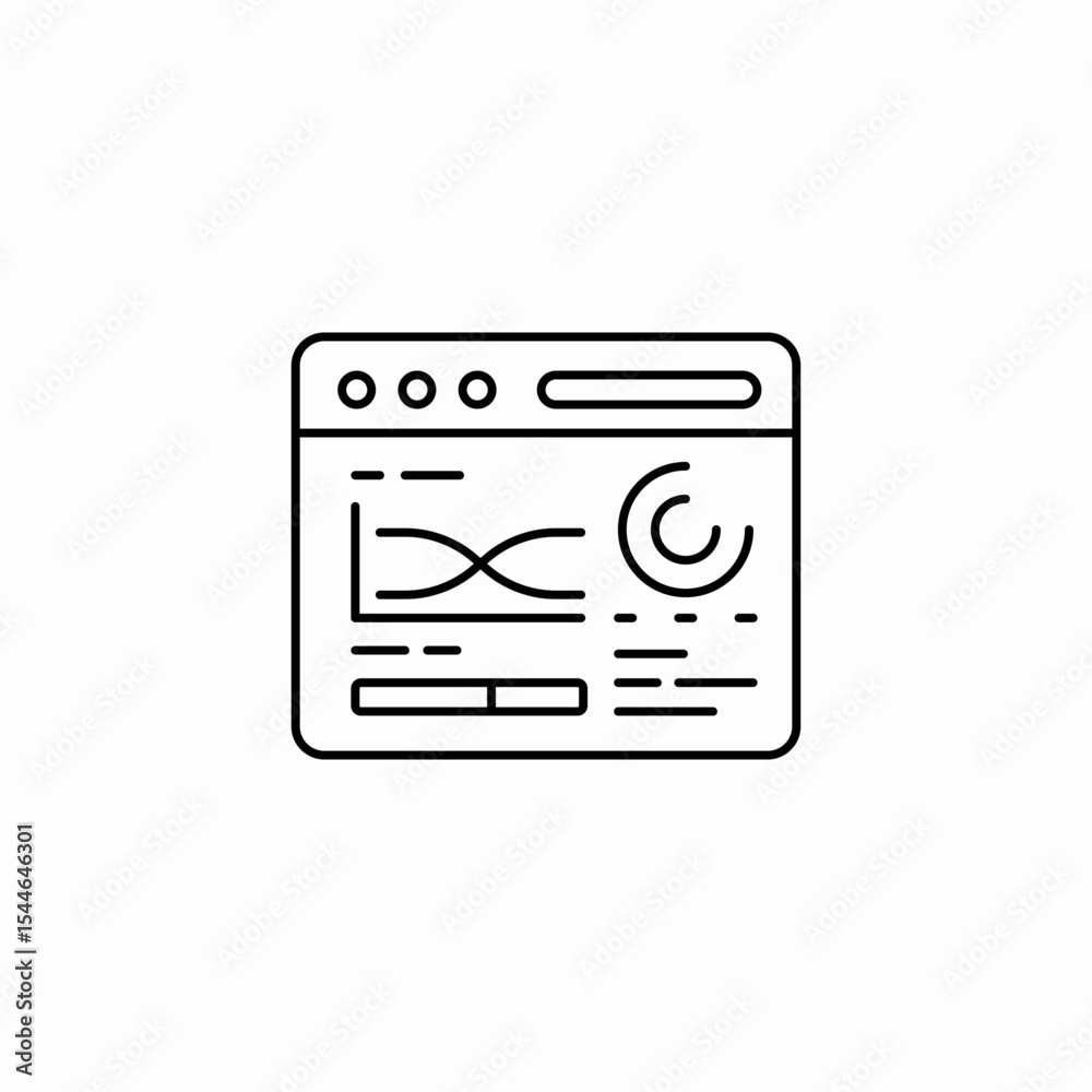 Obraz premium web page dynamics icon sign vector
