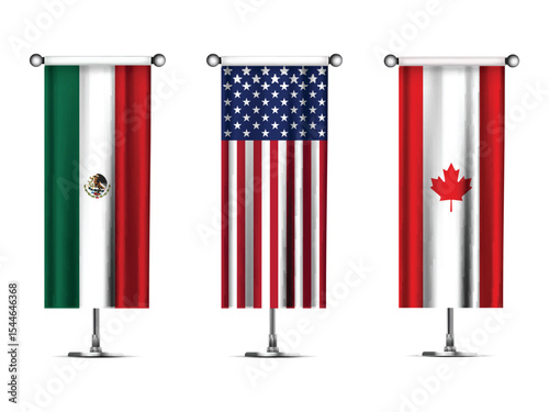 National Design Featuring the USA, Canada and Mexico Identity