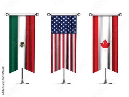 National Design Featuring the USA, Canada and Mexico Identity