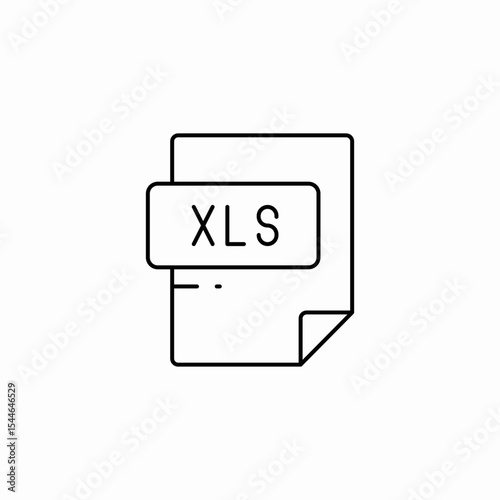 xls excel file icon sign vector