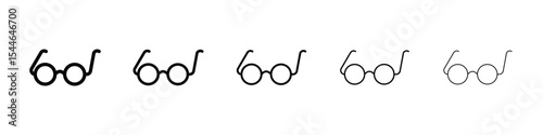 Glasses icon filled flat sign concept for web design.