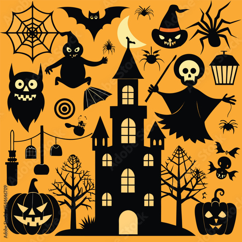 halloween background with pumpkin