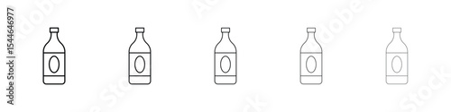 Gin icon filled flat sign concept for web design.