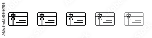 Gift card icon filled flat sign concept for web design.
