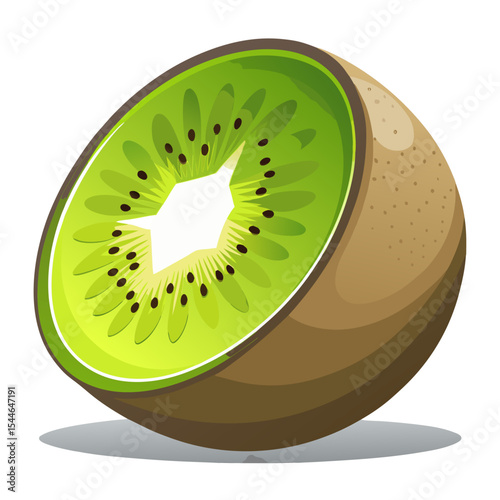 kiwi fruit isolated on white