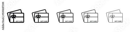 Gift card icon filled flat sign concept for web design.