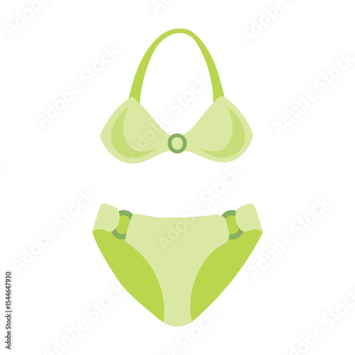 swimsuit. Vector cute illustration of swimsuit on white background in flat style. Vector illustration on the theme of rest and travel