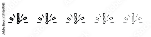 Gauge icon filled flat sign concept for web design.
