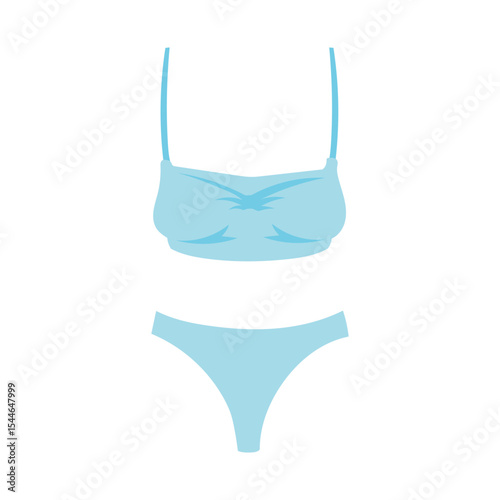 swimsuit. Vector cute illustration of swimsuit on white background in flat style. Vector illustration on the theme of rest and travel
