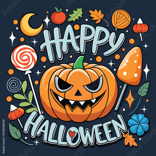 halloween background with pumpkin