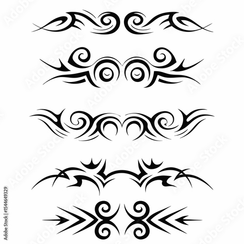 Design a grunge-textured image featuring tribal tattoo symbols, emphasizing a distressed, worn aesthetic.  Include intricate details and dark color palettes.