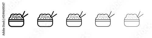 Fried Rice icon filled flat sign concept for web design.