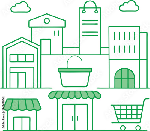 Shopping District A Vibrant Hub of Retail and Commerce
