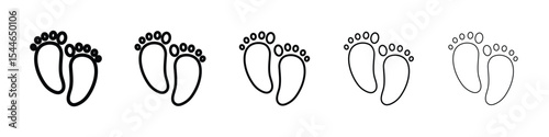 Foot icon filled flat sign concept for web design.