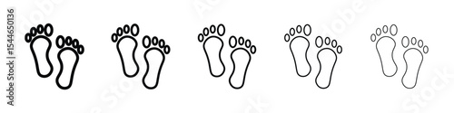 Foot icon filled flat sign concept for web design.