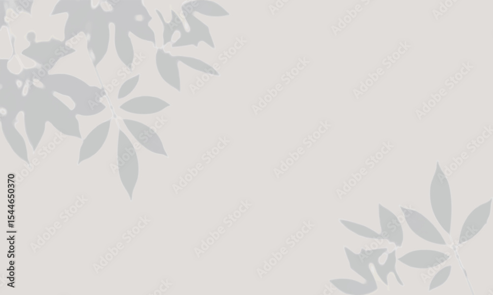 Fototapeta premium Soft Greige Background with Leaf Shadows – Natural Soft Texture