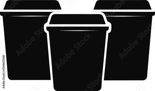 trash can icon vector illustration on transparent background