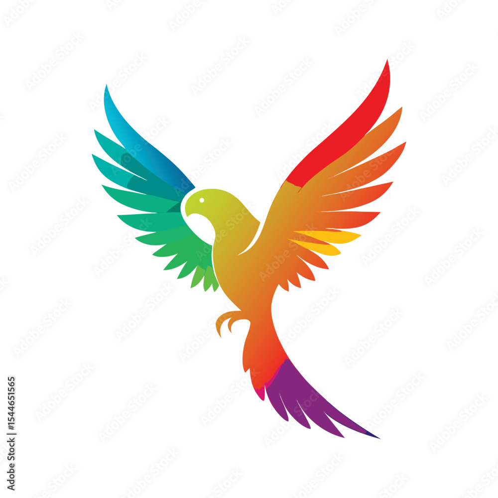 Obraz premium vector illustration of an abstract bird