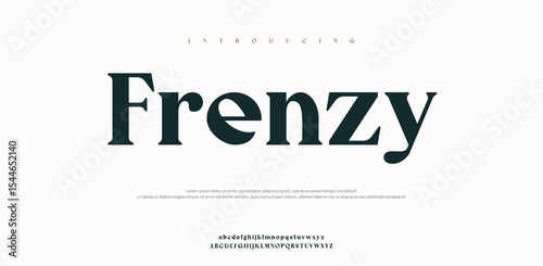 Frenzy  font alphabet. Minimal modern urban fonts for logo, brand etc. Typography typeface uppercase lowercase and number. vector illustration