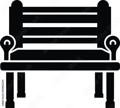 bench vector illustration on transparent background