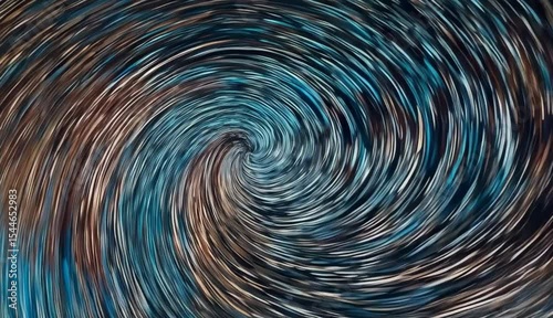 Abstract Cosmic Swirl Painting Golden and Blue Nebula Vortex Art