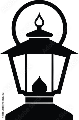 oil lamp vector illustration on transparent background