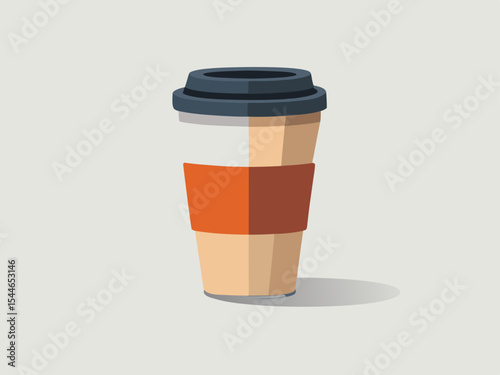 Stylish Coffee Cup Design Perfect for Branding Logos and Menu Designs a Scalable Take Away Cup Graphic