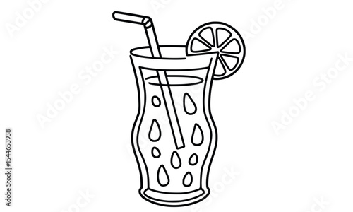 Glasses of cola and lemonade with and without ice on white background illustration