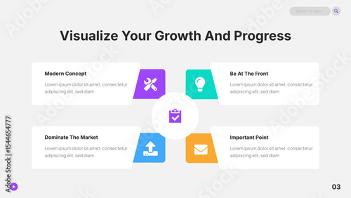 Editable infographic for four phases, solutions, or methods